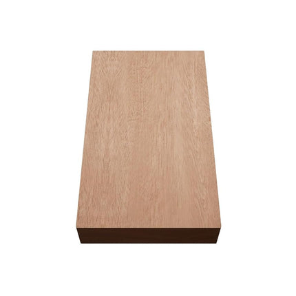 3 3/4"W x 6 1/2"H x 1"P Americraft Solid Hardwood Stain Grade Smooth Plinth Block with Squared Edge, Sapele