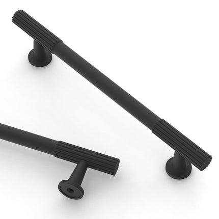 Asidrama 6 Pack 5 Inch(128mm) Matte Black Cabinet 