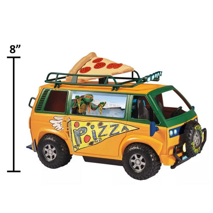 Teenage Mutant Ninja Turtles: Mutant Mayhem Pizza Fire Delivery Van. Ideal present for boys 4 to 7 years and TMNT fans!