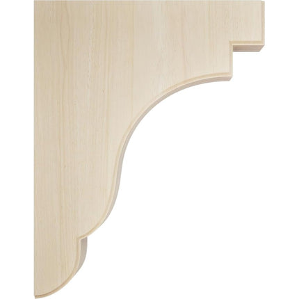 Ekena BKTW04X09X11BERW 3 W x 8 1/2" D x 11" H Bedford Bracket, Rubberwood, Rubber Wood