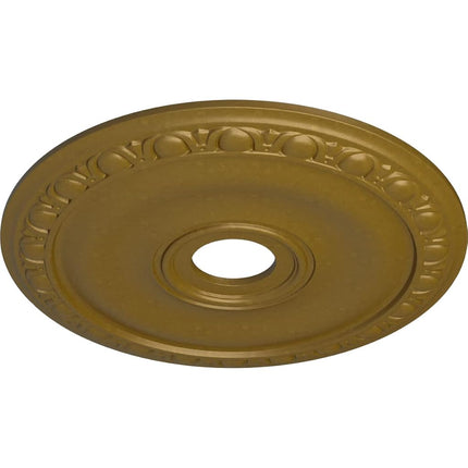 20"OD x 3 5/8"ID x 1"P Jackson Ceiling Medallion (Fits Canopies up to 5 1/8"), Hand-Painted Gold