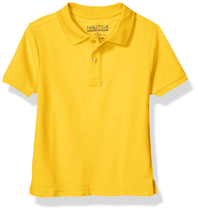 Nautica Boys' School Uniform Short Sleeve Polo Shi