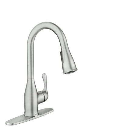 Moen 87966SRS Kaden Single-Handle Pull-Down Sprayer Kitchen Faucet in Spot Resist Stainless Featuring Reflex by Moen