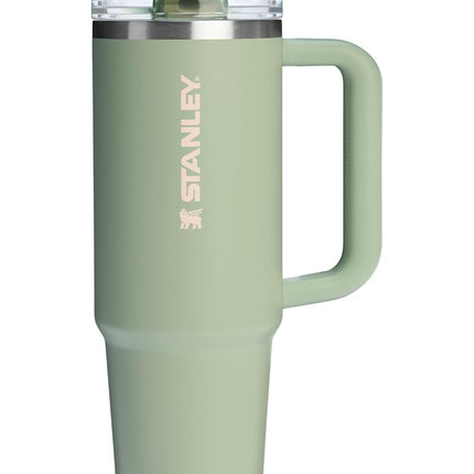 Stanley Quencher ProTour Flip Straw Tumbler with Leakproof Lid 30 oz | Built-In Straw and Handle | Cup Holder Compatible for Travel | Insulated Stainless Steel Cup | BPA-Free | Lichen