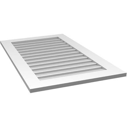26"W x 42"H Rectangle Surface Mount PVC Gable Vent: Non-Functional, w/ 3-1/2"W x 1"P Standard Frame
