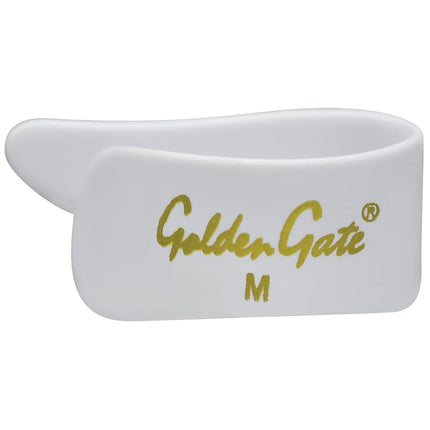 Golden Gate GP1-3W Pack de médiators pour pouce et doigts – Acier inoxydable/blanc – Medium