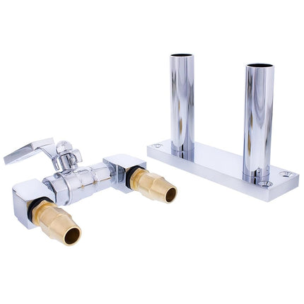 OneBlankWall 46106 Chrome 4 Inch Air Horn Valve Set - Low Rider Style