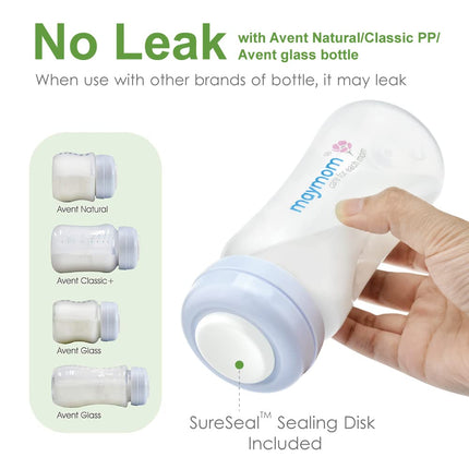 Wide Neck Breastmilk Collection & Storage Bottle 9oz; Remarkable SureSeal Disc. Fits Spectra S2, S1, 9 Plus and Avent Breastpumps. Replace Spectra & Avent Bottles
