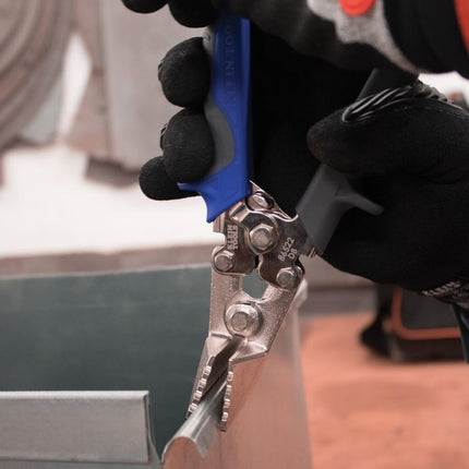Hand Seamer, Straight Metal Seamer has 3-Inch Jaw, for 22 Gauge Steel and 24 Gauge Stainless Klein Tools 85622