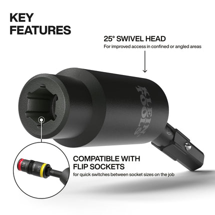 Klein Tools 32980 25 Degree Swivel Adapter, Rocker Plug Compatible, Impact Resistant