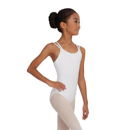 (CC123) Capezio Double Strap Camisole Leotard Adult Black xlge