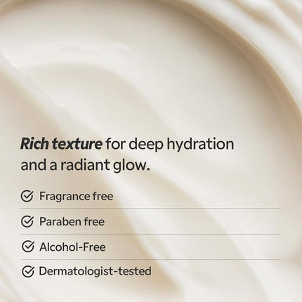 TIRTIR Natural Ceramide Cream | Deep moisturizer for Glass Skin, Polyglutamic acid, Centella Asiatica Extract, Skin barrier, Lightweight, Mild, Nature derived ingredients, Dry skin, Korean skincare
