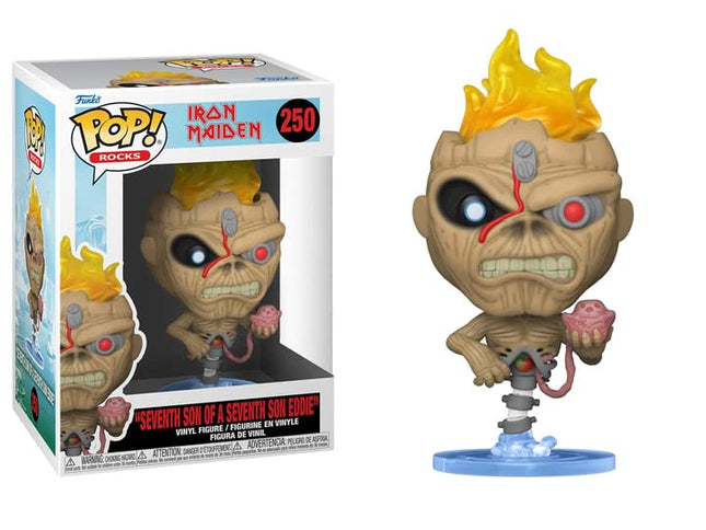 POP Iron [Maiden] Eddie - Seventh Son of Seventh Son Figura de Vinilo de Funko (Incluye Estuche Protector Compatible), Multicolor, 3.75 pulgadas