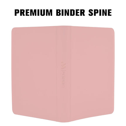 MORABTO Card Binder 16 Pocket,Trading Card Binder Holds up to 1408 Cards with 44 Sleeves,Zipper Card Holder Album Compatible with TCG Card/Game Cards/Sports Card-Light pink