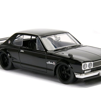 Jada 1:24 Brian's 1971 Skyline 2000 GT-R-Black, Metal, One Size