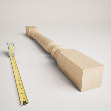 Ekena Millwork COL03X03X35LEAL 3 3/4-Inch W x 3 3/4-Inch D x 35 1/2-Inch H Legacy Tapered Cabinet Column, Alder