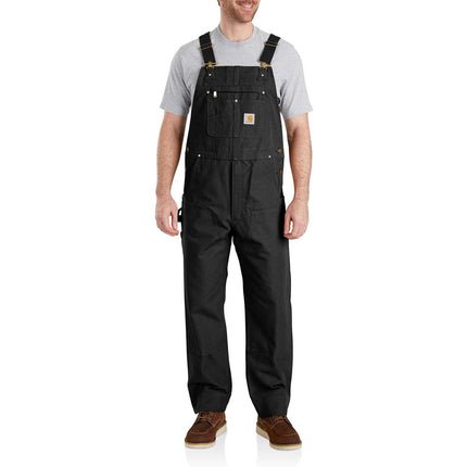 Carhartt Men's Relaxed Fit Duck Bib Overall, Black
