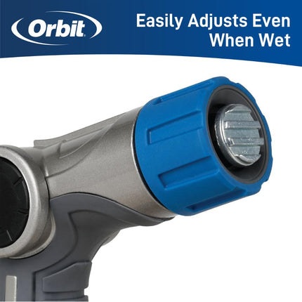 Orbit 26481 Heavy Duty Metal Thumb Control Nozzle, Grey, Blue, 1-Pattern