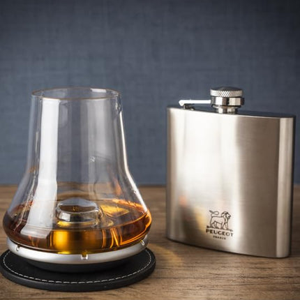 Peugeot 266097 Impitoyable Whisky Tasting Set. Includes Cordial Glass and Chilling Base