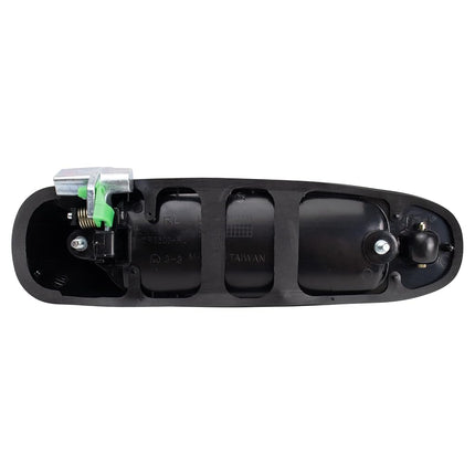 TRQ Rear Left Exterior Door Handle Black Drivers Side Compatible with 2005-2010 Dodge Dakota 2002-2008 Ram 1500 2003-2009 Ram 2500 Ram 3500 2006-2009 Mitsubishi Raider 2011 Ram CH1520109