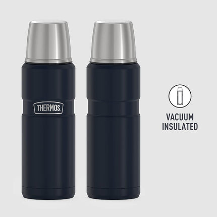 Thermos Stainless King Vacuum-Insulated Compact Bottle, 16 Ounce, Midnight Blue