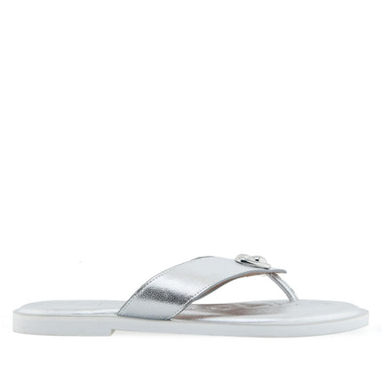 Aerosoles Women's Galen Flip-Flop, Silver Pu, 8 UK
