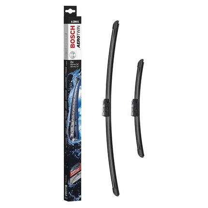 Bosch Aerotwin A299S - Front Windscreen Wipers - Set of 2 Replacement Blades - Comes with Pre-assembled Adapter - 2 Blades, 600 mm / 340 mm - Only for Left-Hand Drive (EU)