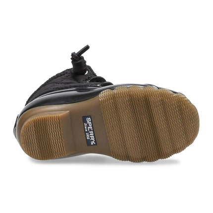 Botte Sperry Saltwater pour petites filles, noire, 11 M US