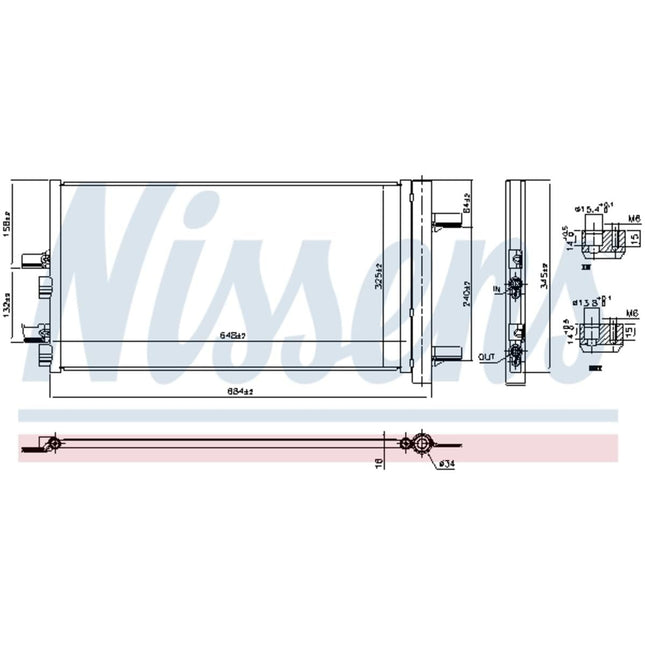 Nissens Conjunto de condensador y secador de aire acondicionado - 941049
