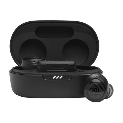 JBL Quantum TWS AIR - Écouteurs gaming True Wireless avec technologie Smart Ambient, dongle USB-C 2,4 GHz à faible latence ou Bluetooth, 4 microphones beamforming (Noir)