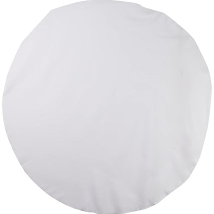 LA Linen Poplin Round Tablecloth, Polyester, White