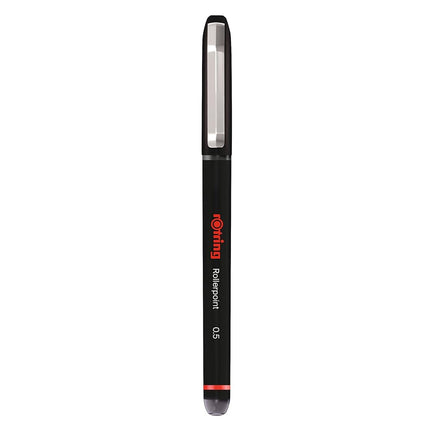 rOtring Rollerball Pen | Needle Point (0.5 mm) Rollerpoint for Precise Writing | Black Ink | 12 Count