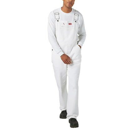 Dickies Utility Painter's Bib Overalls, White, 32W