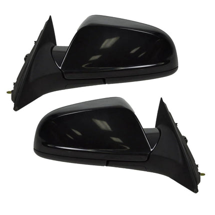 TRQ 2 Piece Driver and Passenger Side Mirror Assembly Set Electric Adjustment Non-Heated No Memory Black Compatible with 2008-2010 Chevrolet Malibu Hybrid 2008-2012 Malibu LT 2007-2009 Saturn Aura