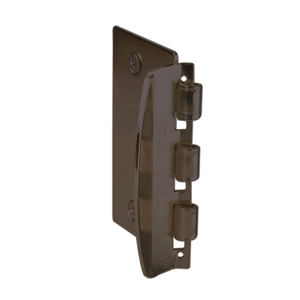 Defender Security U 10321 Flip Action Door Reversible Bronze Privacy Lock with Anti Screw for Child Safe Mode, 2-3/4
