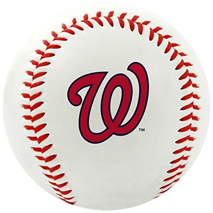Rawlings MLB Nationals Team Logo Baseball, Official, White