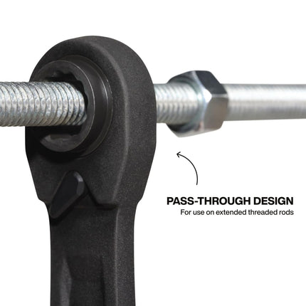 Klein Tools 68215 4-in-1 Ratcheting Wrench, Box Wrench, SAE Hex Sizes 1/2, 9/16, 5/8, 3/4-Inch, 90-Tooth Ratchet, Pass-Through Design
