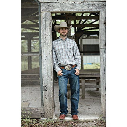 Wrangler Mens 20X Competition Active Flex Relaxed Fit Jeans, River Wash, 38W x 32L