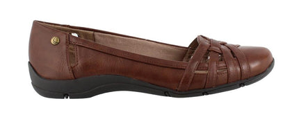 LifeStride Women's Diverse Ballet Flat, Dark Tan, 9.5 Wide