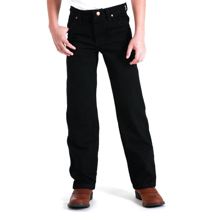 Wrangler Jean Original de Corte Vaquero 13MWZ para Hombre Joven, Negro Teñido, 14, Negro Teñido, 14