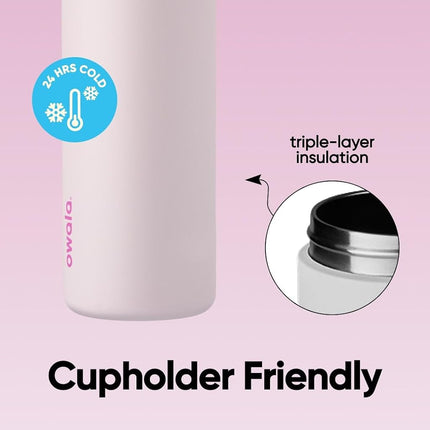 Owala FreeSip Insulated Stainless Steel Water Bottle, 710ml, Dreamy Field