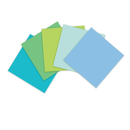 Post-it 100% Recycled Paper Super Sticky Notes, 2X The Sticking Power, 3x3 in, 5 Pads, 70 Sheets/Pad, Oasis Collection (654R-5SST)