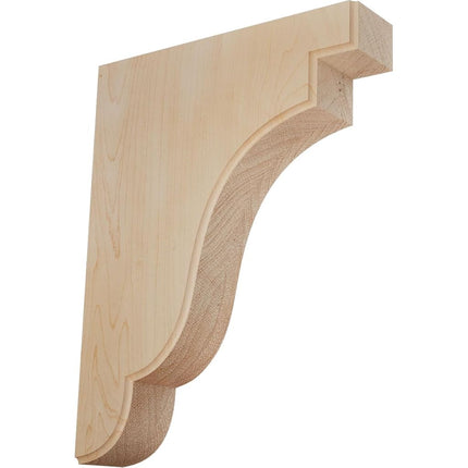 Ekena BKTW02X07X10BEMA 1 3/4-Inch Width x 7 1/4-Inch Depth x 9 1/2-Inch Height Bedford Wood Bracket - Maple