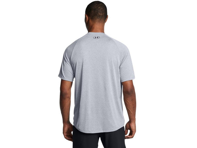 Under Armour - Mens UA Tech 20 SS T-Shirt, Large x Tall, Steel Light Heather/Black