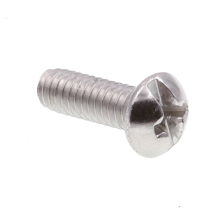 Prime-Line 9003493 Machine Screw, Round Head, Slotted/Phillips Combo, #8-32 X 1/2 in, Grade 18-8 Stainless Steel, Pack of 25