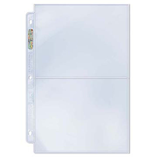 Ultra Pro 2-Pocket Platinum Page with 5" X 7" Pockets 100 ct.