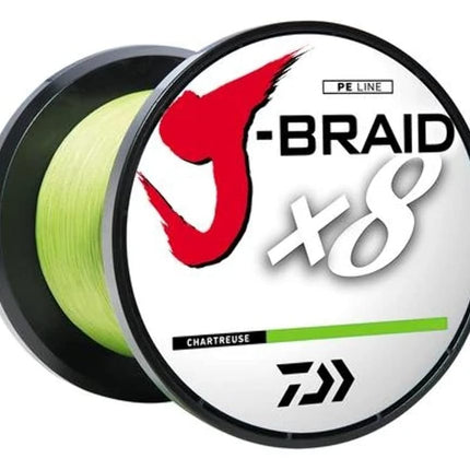 J-BRAIDX8, Bulk, Chartreuse, Mono Dia.= 16lb.