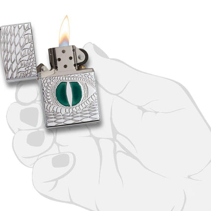 Zippo Adult-Unisex 28807 Armor Dragon Eye High Polish Chrome Lighter