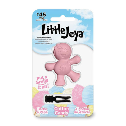 Little Joya 96017 Cotton Candy Car Air Freshener Vent Clip Provides Long-Lasting Freshness in a Compact Design, Fights Odors for up to 45 Days, Cute Car Odor Eliminator, Non-Toxic, Pack of 1