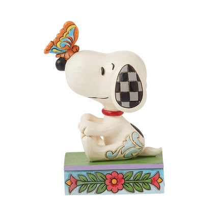 Peanuts by Jim Shore Snoopy Butterfly On Nose Figu